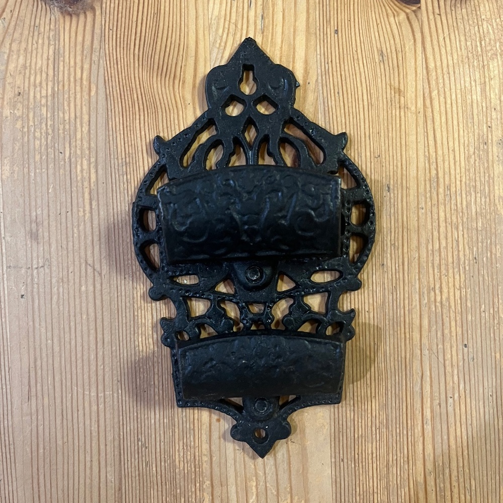 Vintage Cast Iron Match Holder